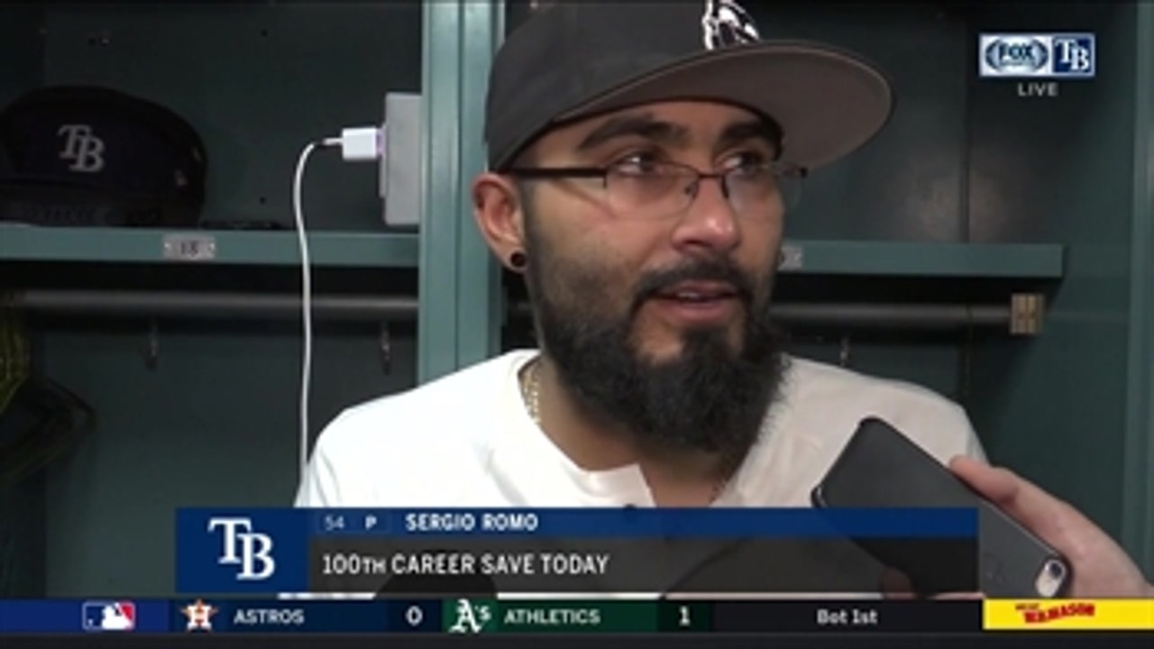 Rays Sergio Romo on earning his 100th save