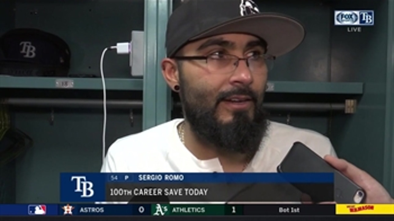 Rays Sergio Romo on earning his 100th save