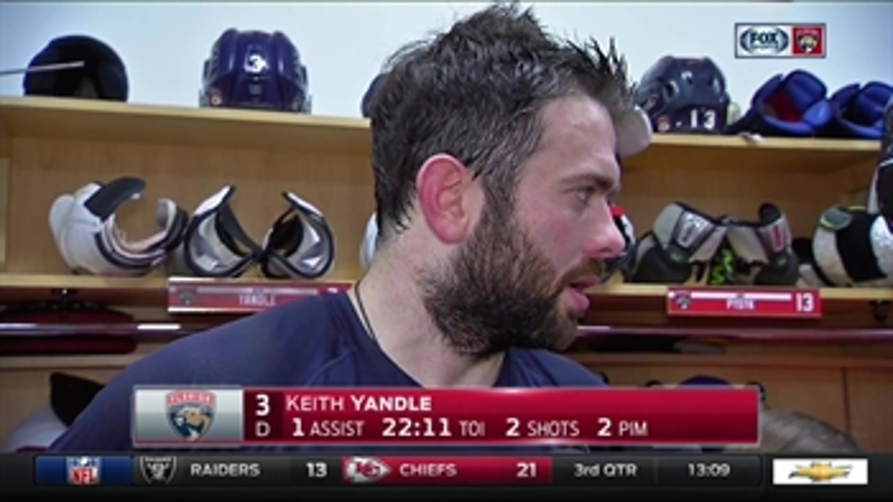 Panthers' Keith Yandle says it's tough to battle back when you're down 3-0
