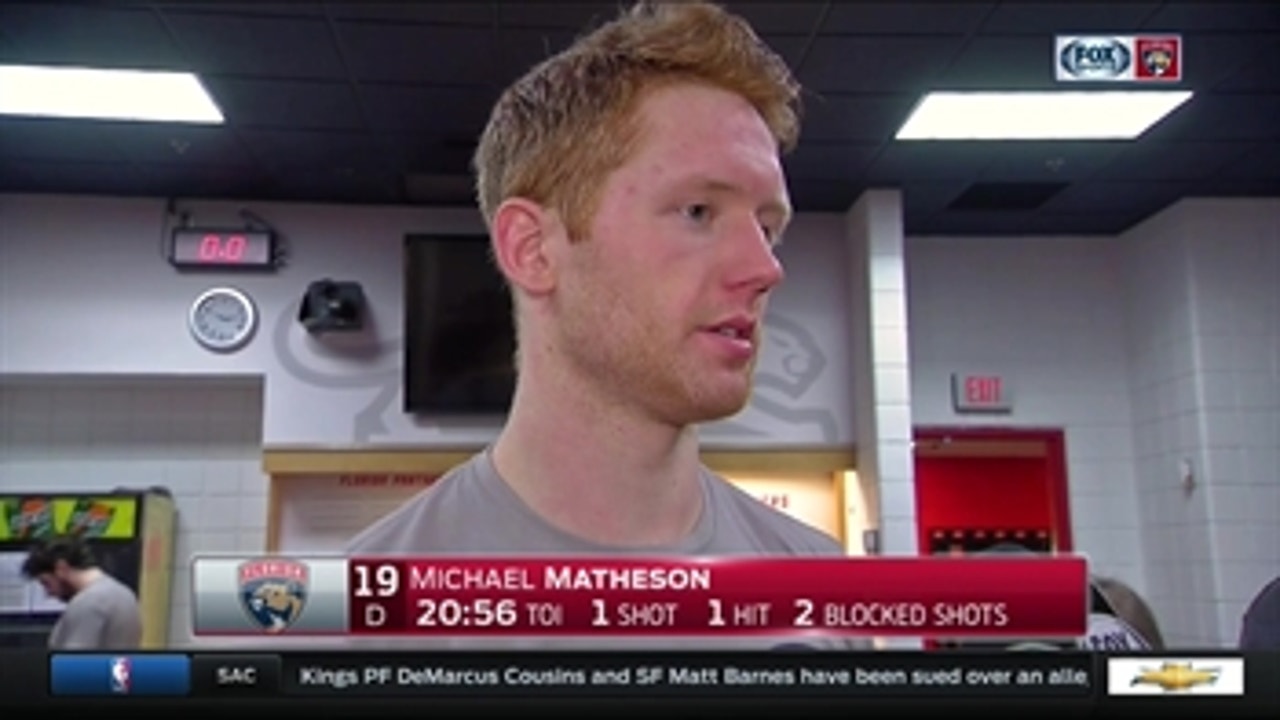 Panthers' Michael Matheson: 'We dug ourselves into a hole early on'