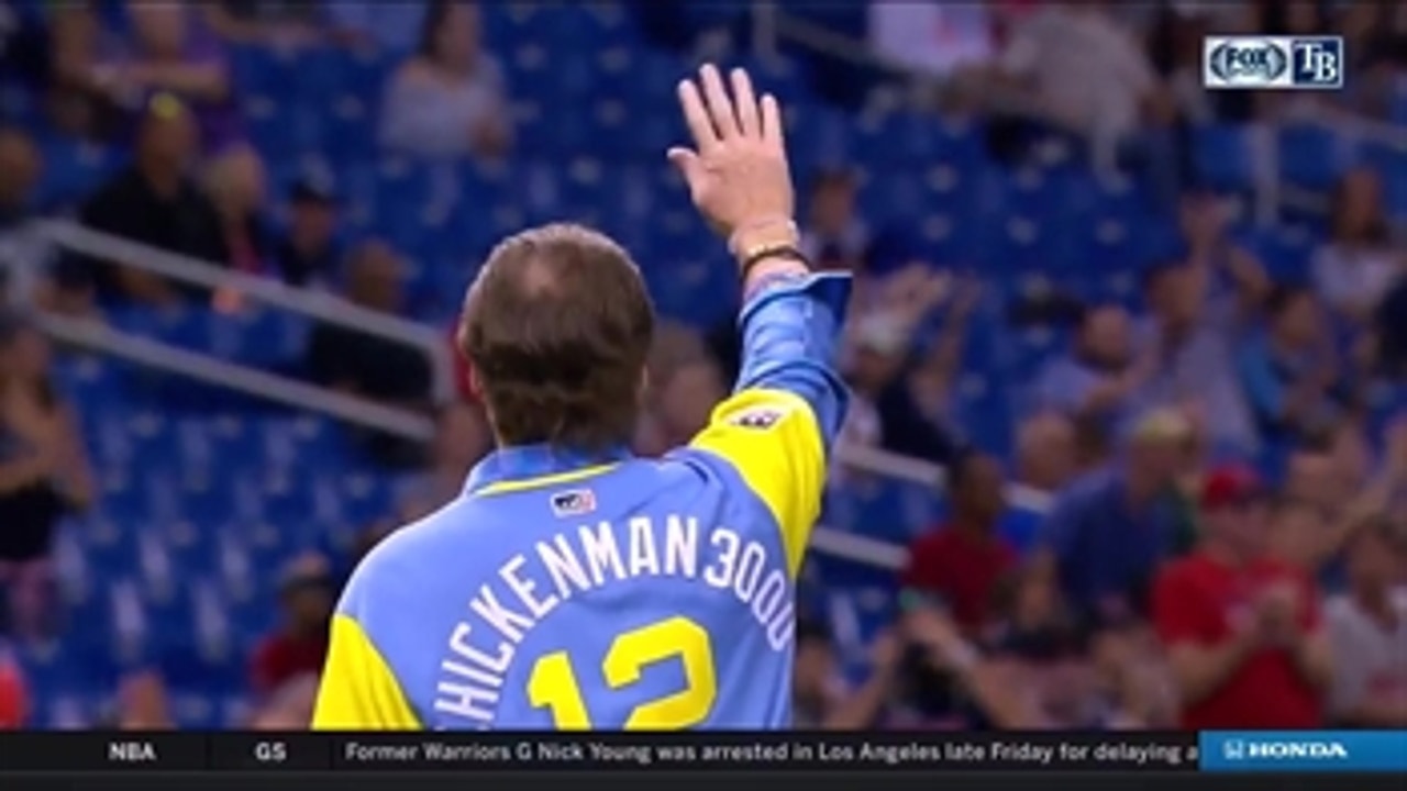 Wade Boggs throws out ceremonial first pitch at Tropicana Field