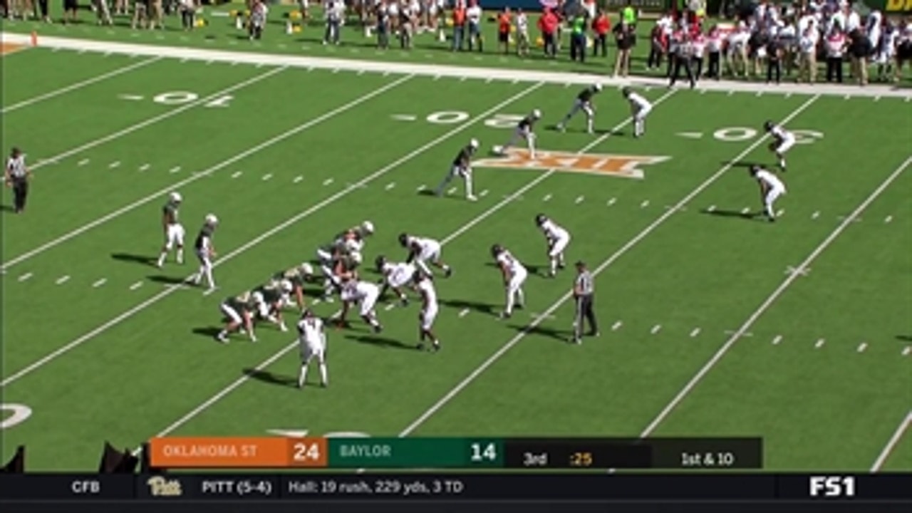 MUST WATCH: John Lovett rushes up the middle for 75-yard Baylor TOUCHDOWN.