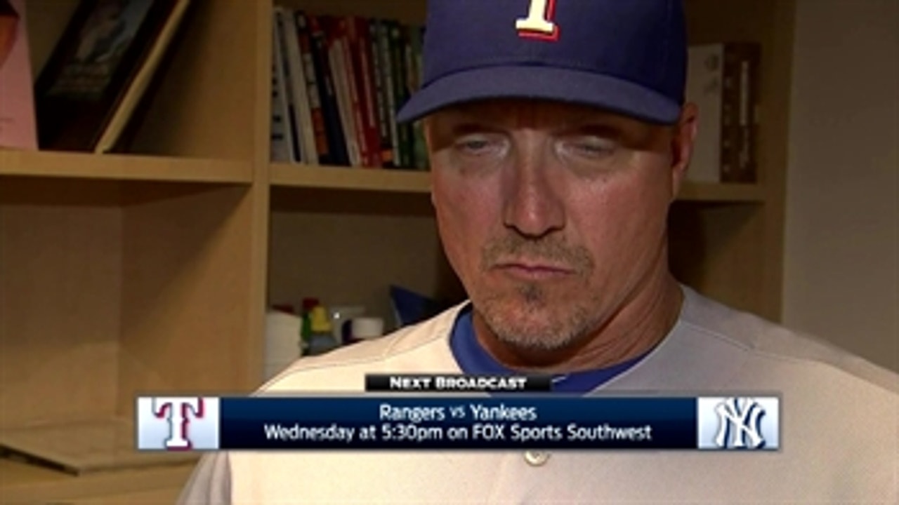 Jeff Banister on Hamels pitching with a lead early
