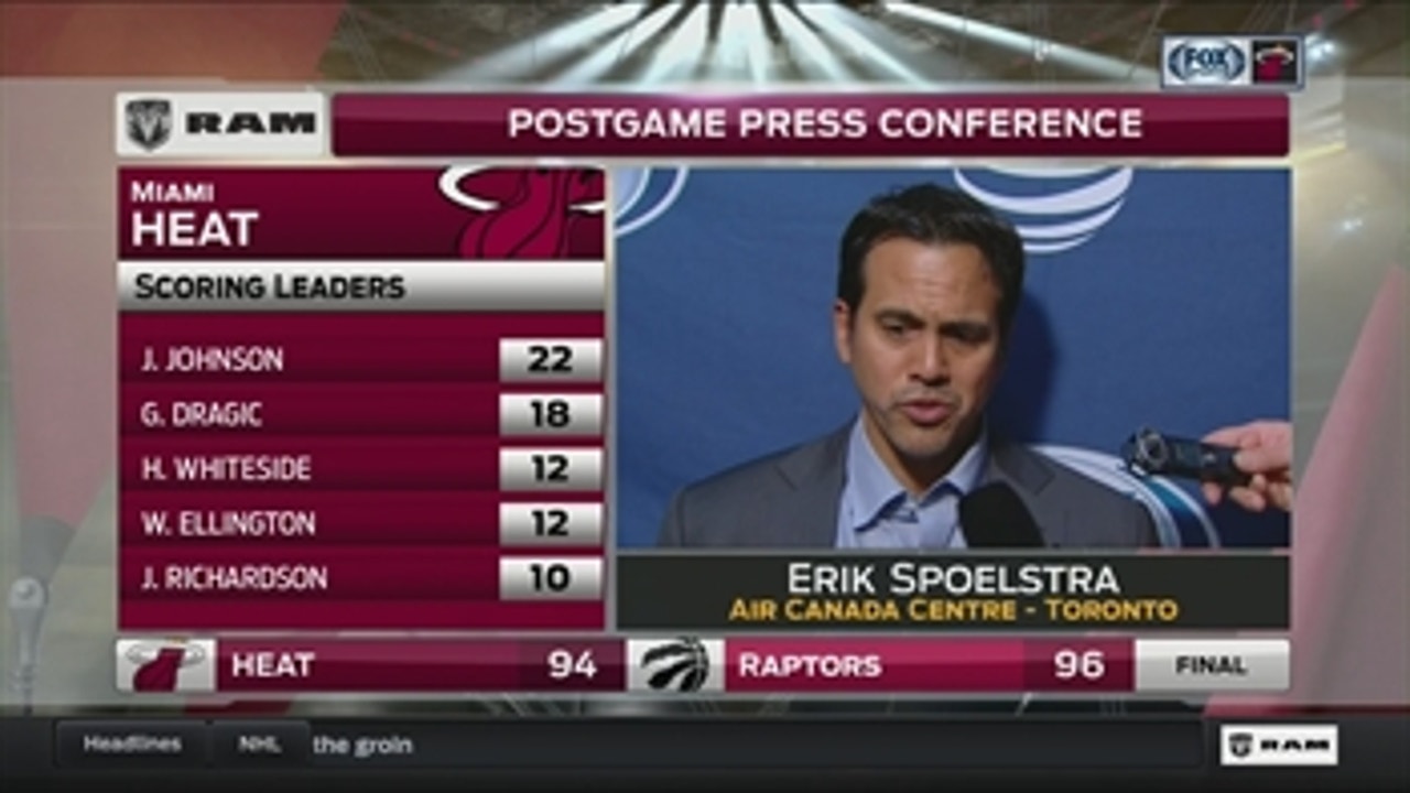 Erik Spoelstra: Our guys are tough enough to handle this pressure