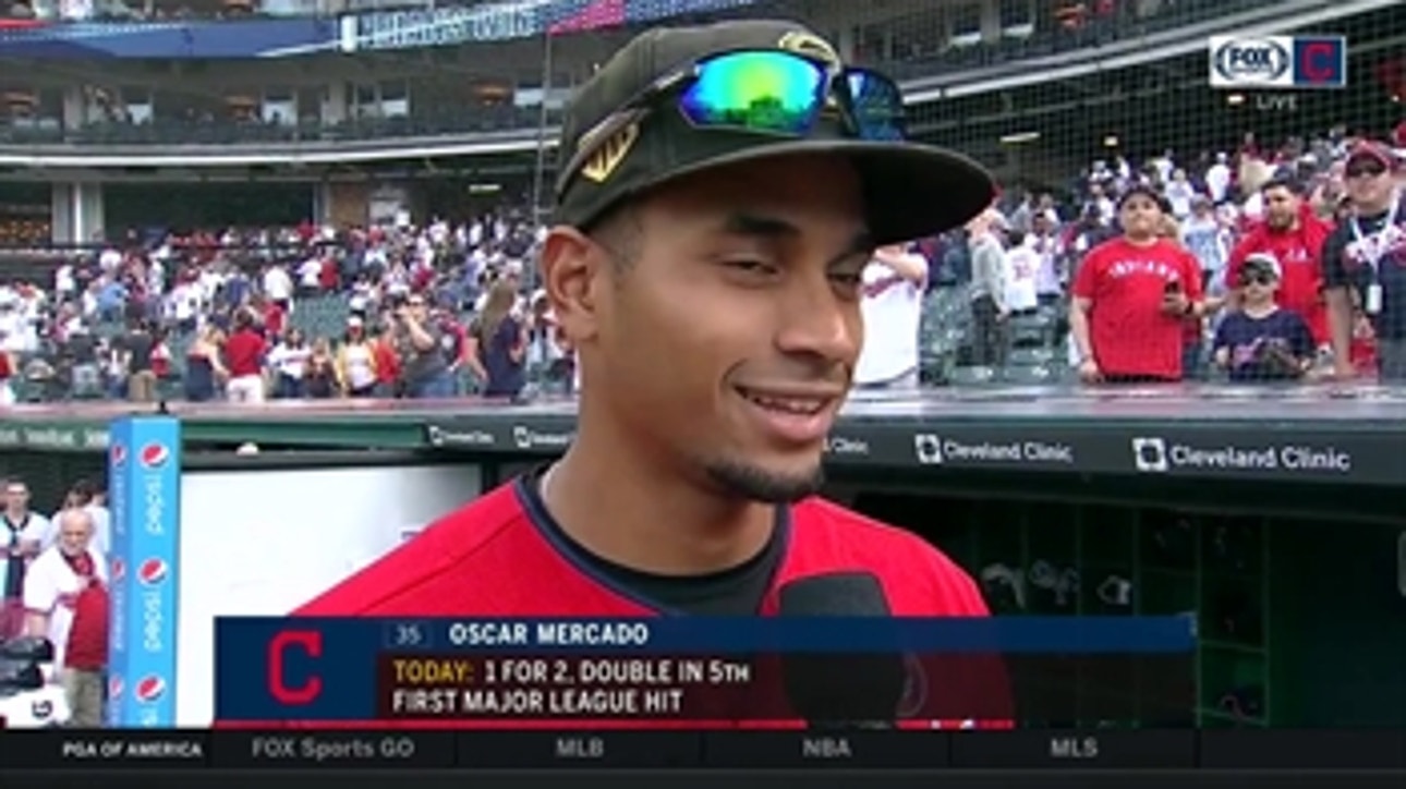 Oscar Mercado talks about his first major league hit