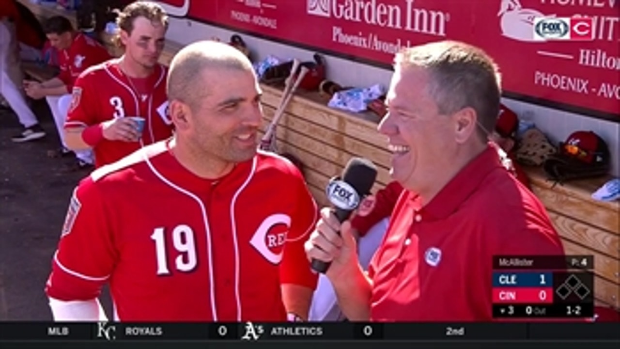 If baseball doesn't work out, Joey Votto may have a future in TV