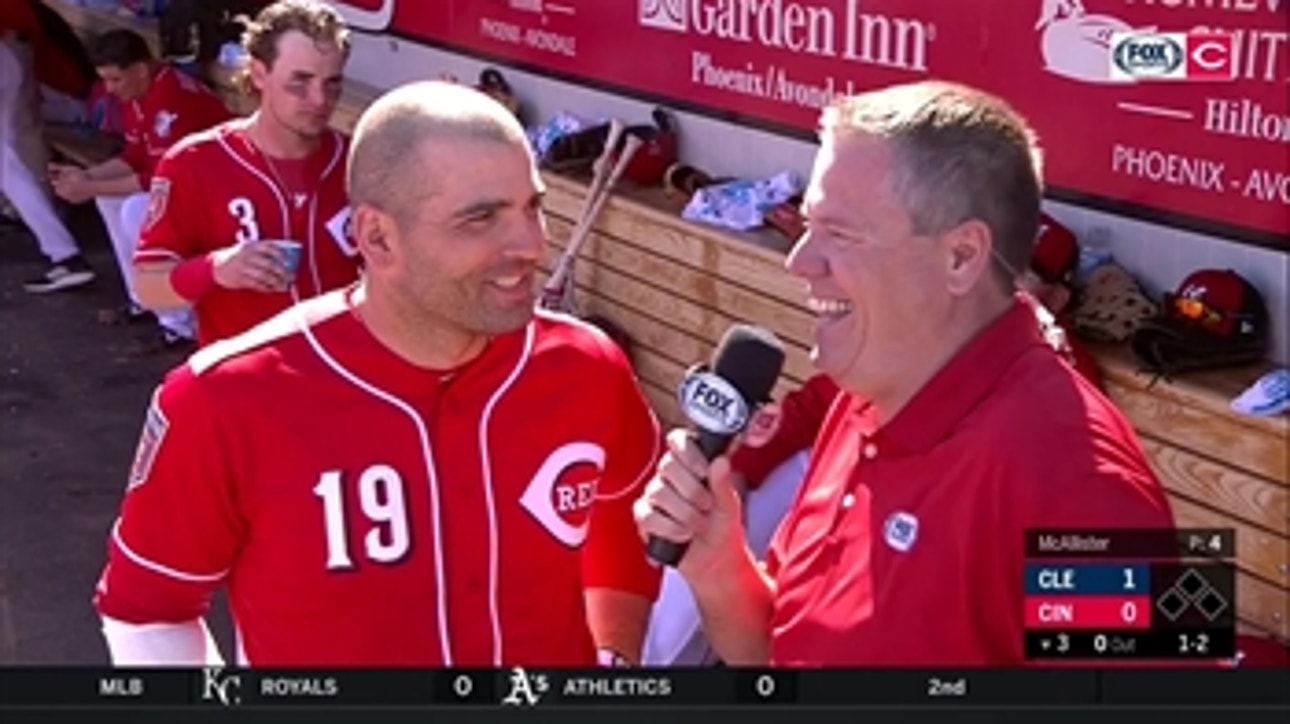 If baseball doesn't work out, Joey Votto may have a future in TV