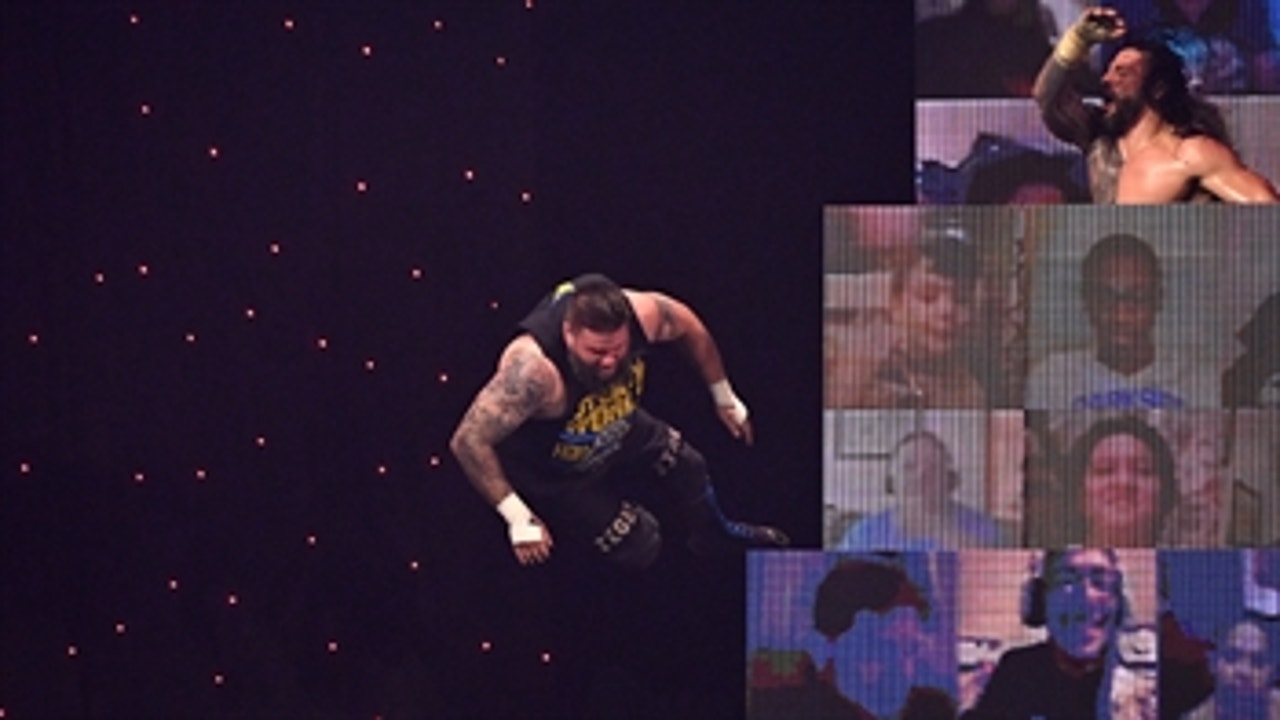 Roman Reigns launches Kevin Owens through a table: Royal Rumble 2021 (WWE Network Exclusive)