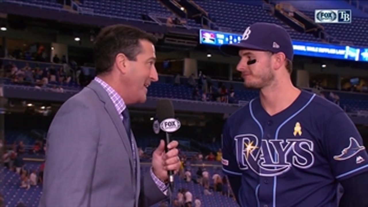 Daniel Robertson recaps his successful at-bats that helped power Rays over the Blue Jays