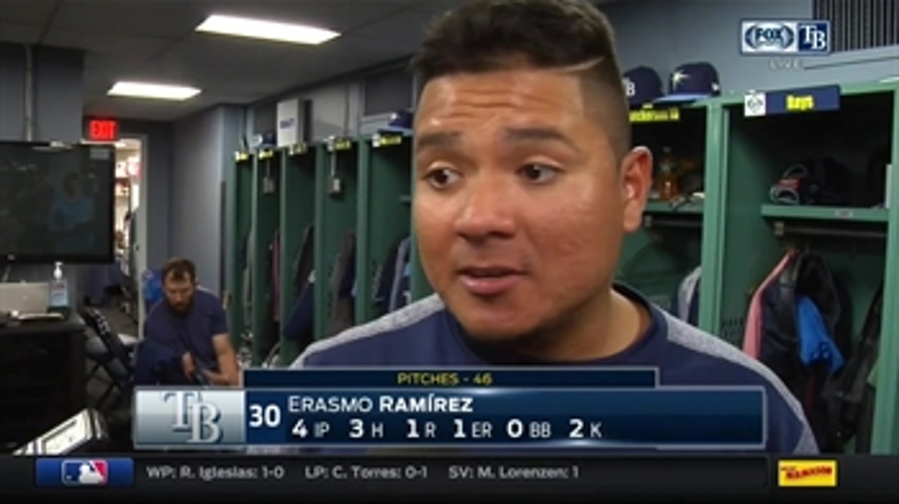 Erasmo Ramirez discusses mindset entering game in second inning