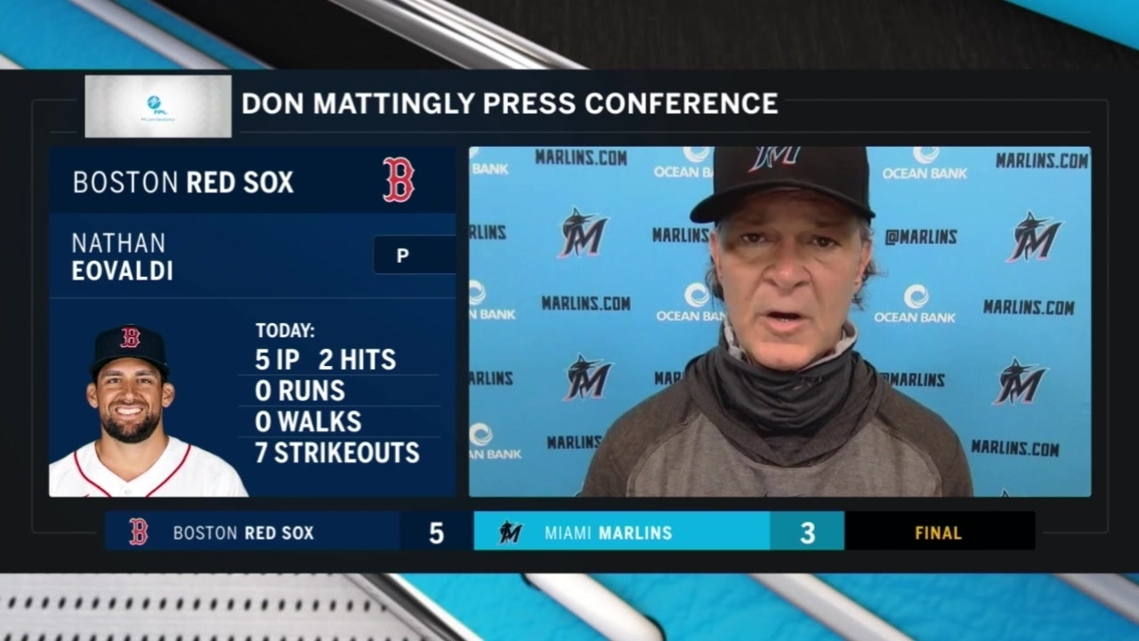 Don Mattingly breaks down Marlins' loss to Red Sox
