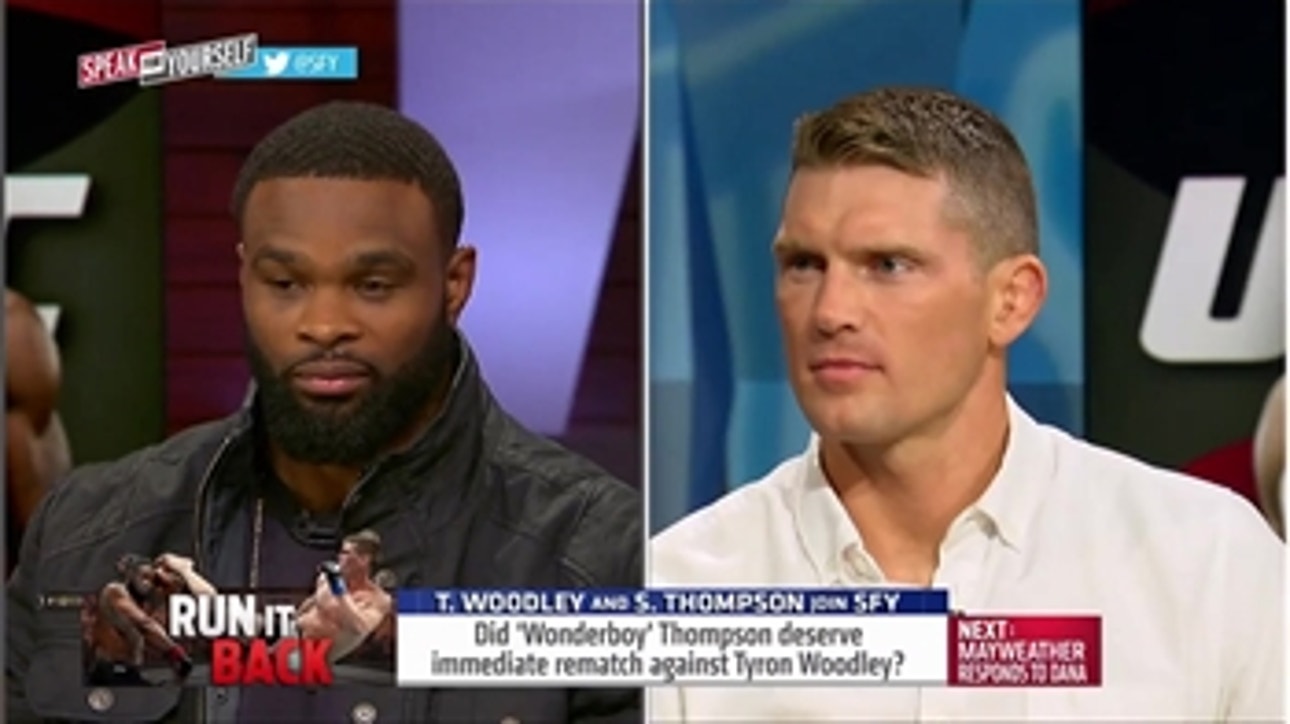 Woodley and Thompson first thoughts on rematch at UFC 209 | SPEAK FOR YOURSELF