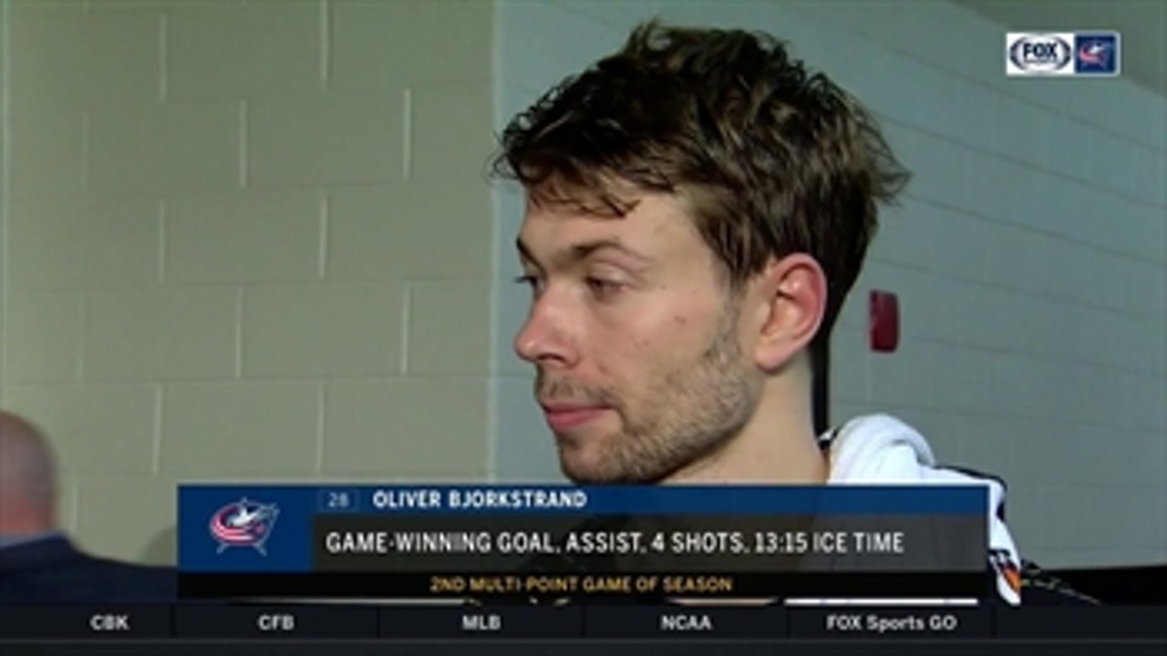 Oliver Bjorkstrand 'took a shot at it' for go-ahead goal vs. 'Yotes