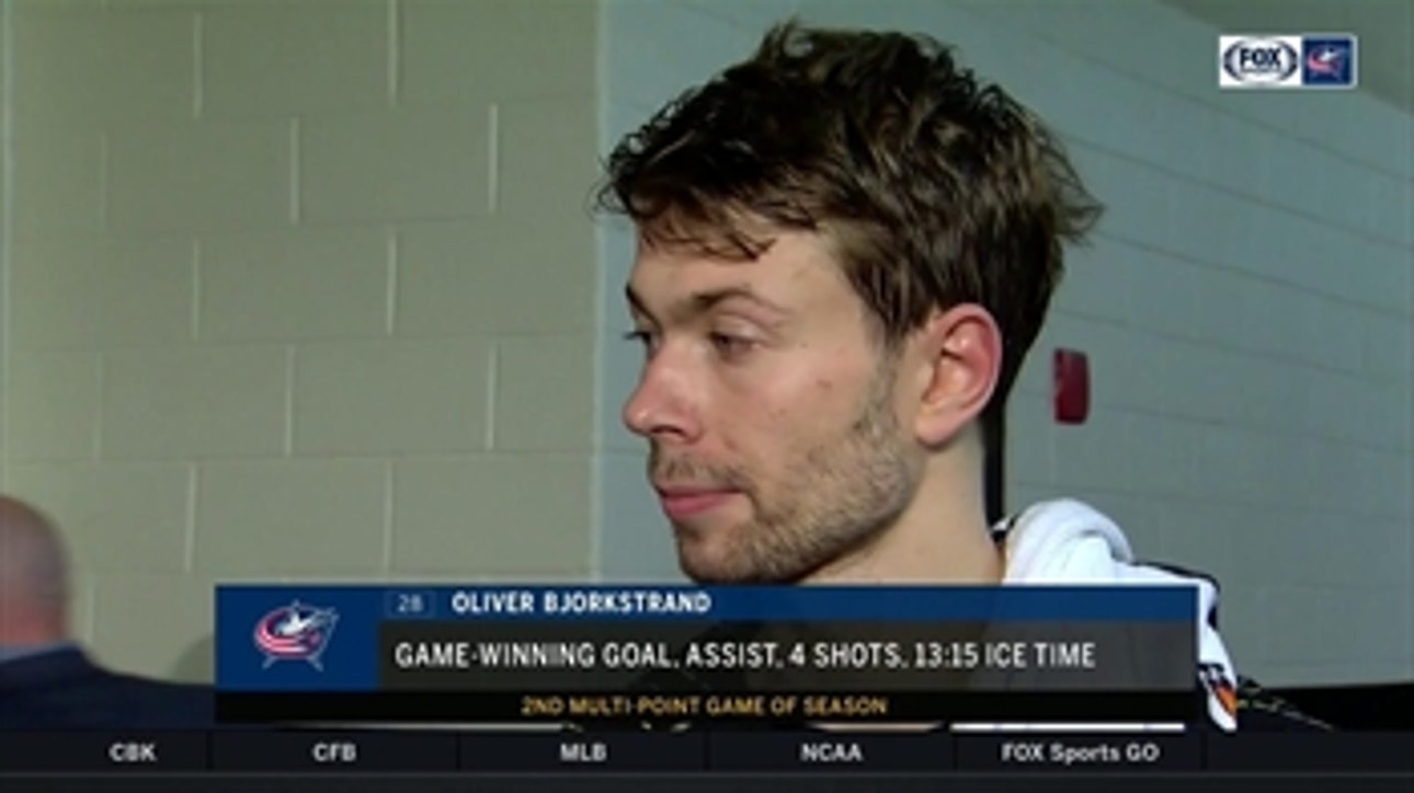 Oliver Bjorkstrand 'took a shot at it' for go-ahead goal vs. 'Yotes