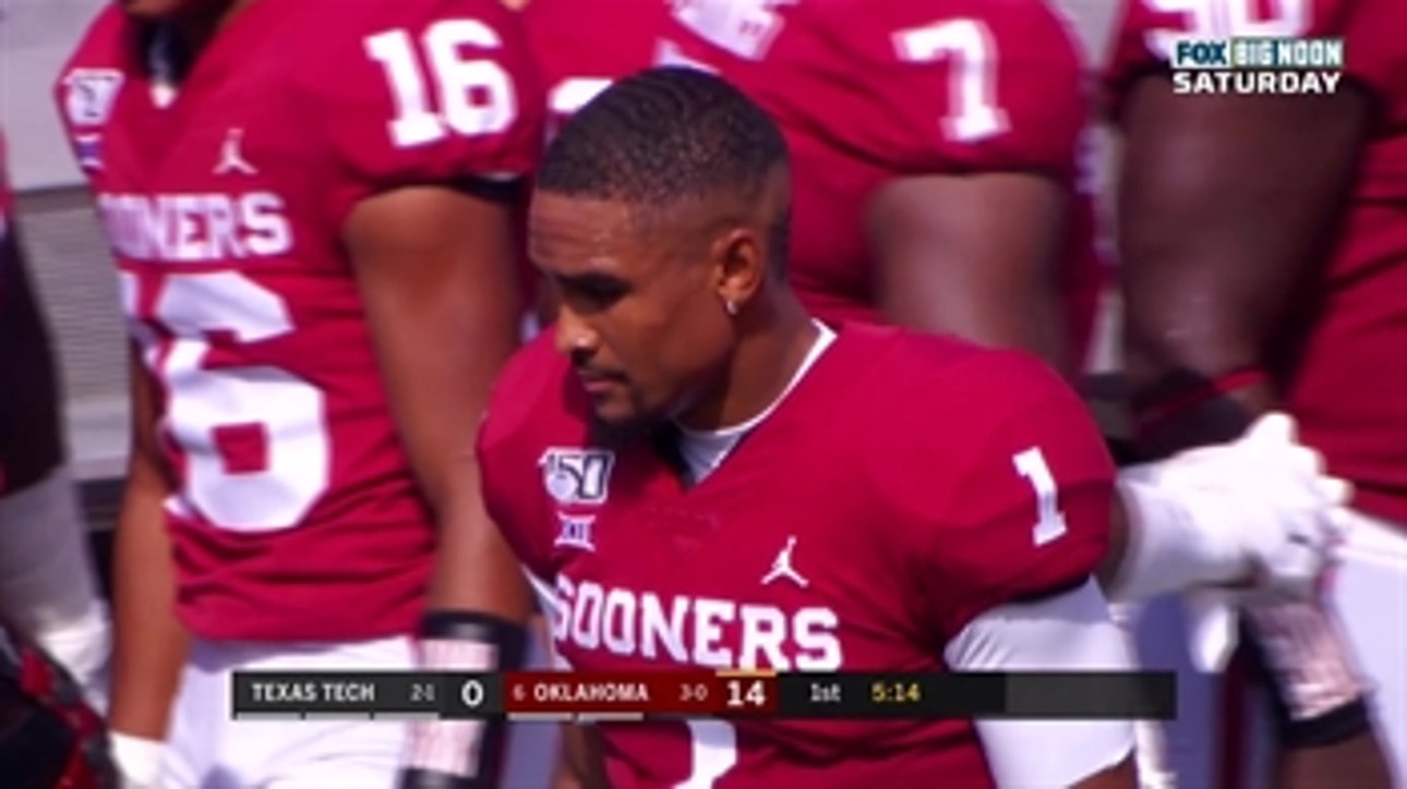Jalen Hurts 74-yard bomb sets up his own rushing touchdown on 95-yard drive