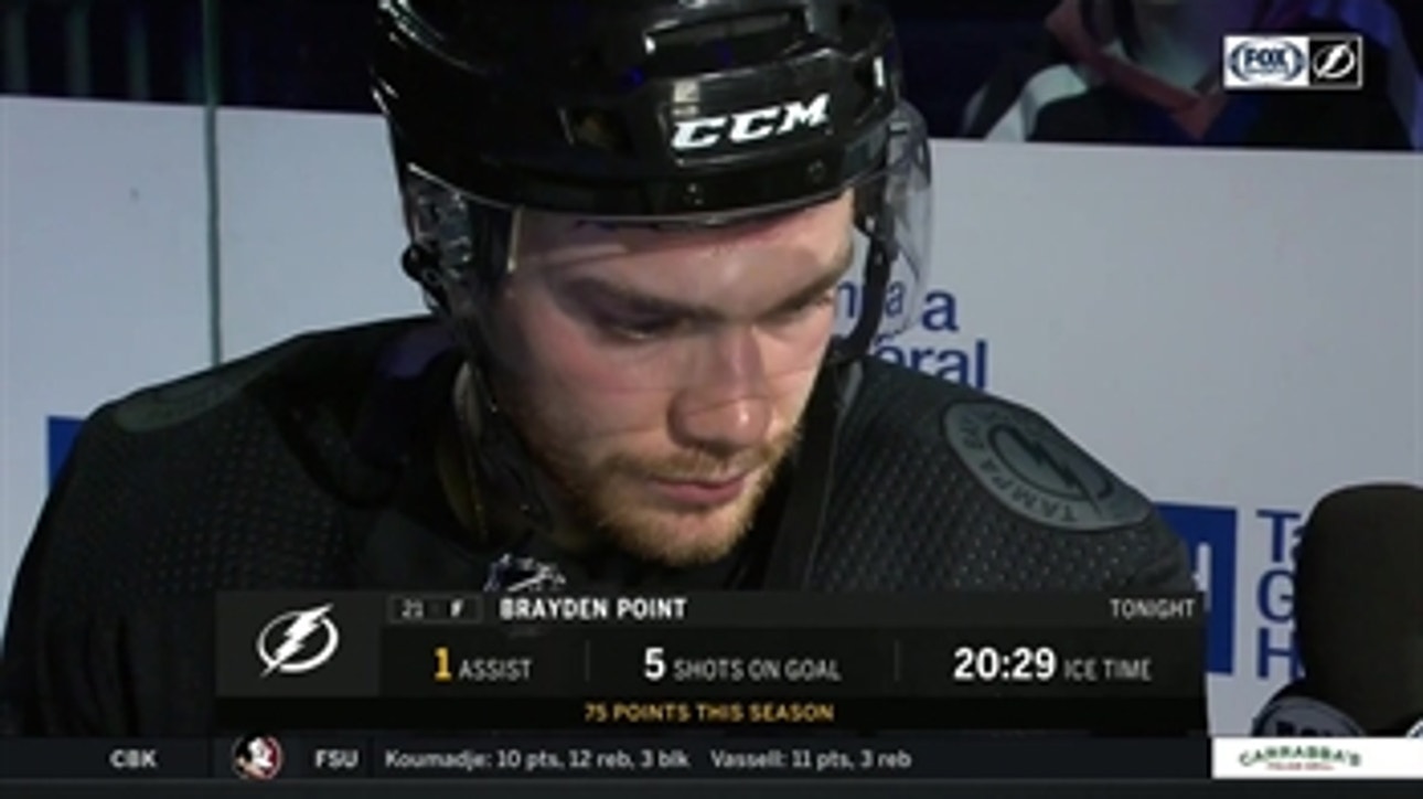 Brayden Point on Lightning's physical 3-0 win over Canadiens