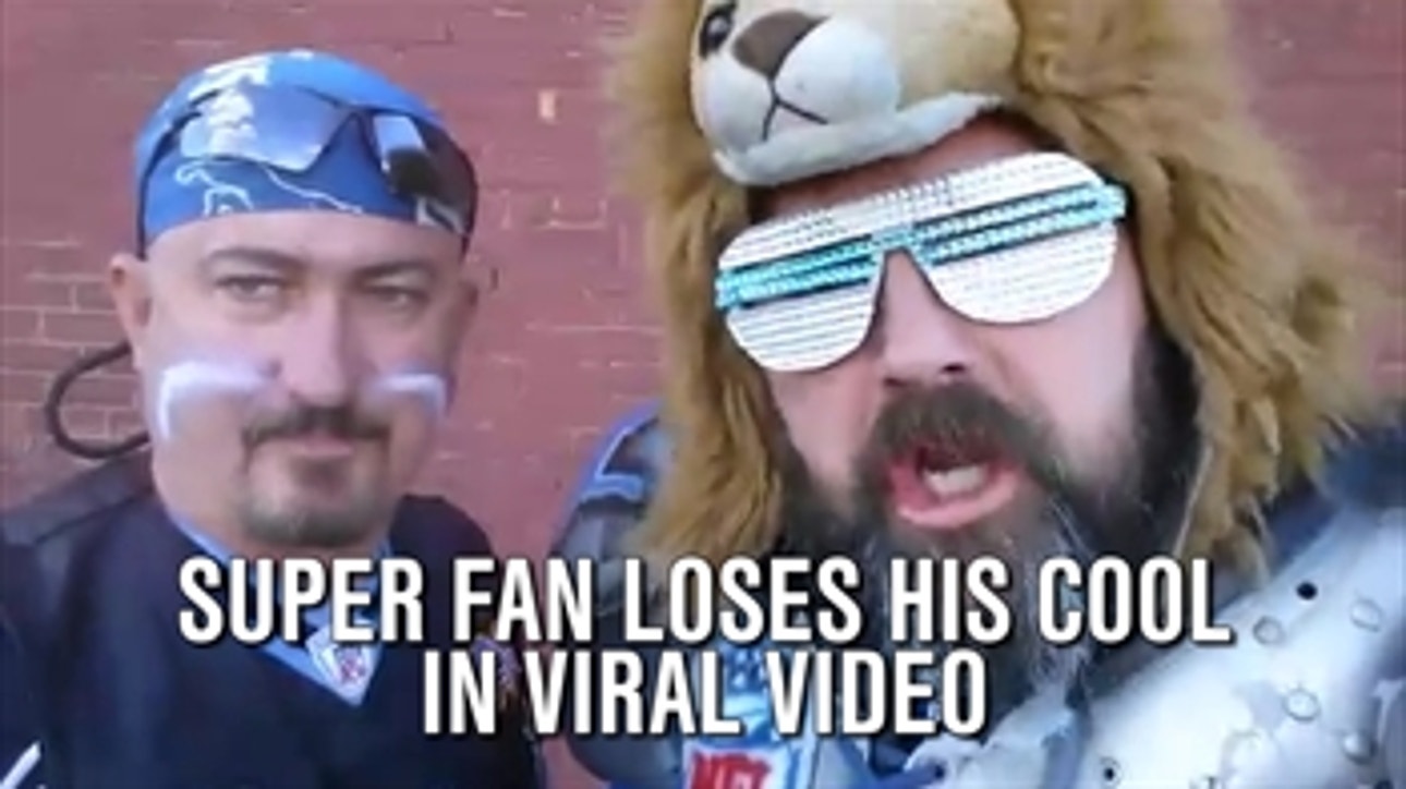 Detroit Lions super fan goes nuts after being booted from game