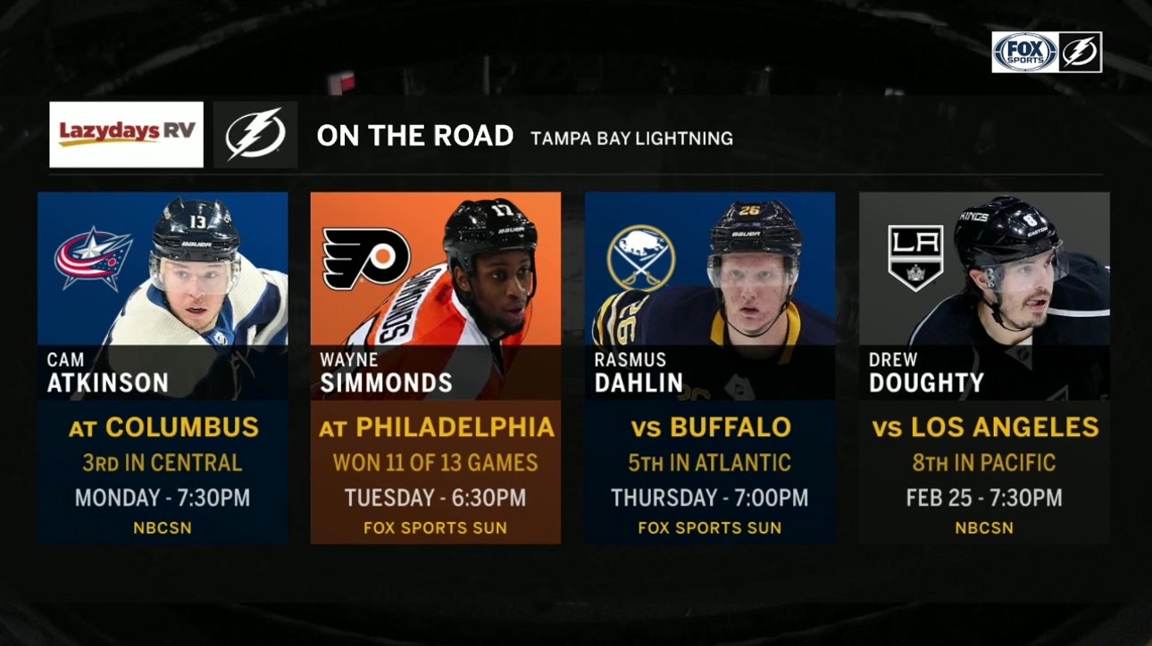 Lightning head to Philly to take on red-hot Flyers