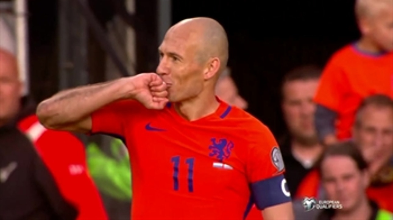 Arjen Robben gives Netherlands early​ lead ' 2017 UEFA World Cup Qualifying Highlights