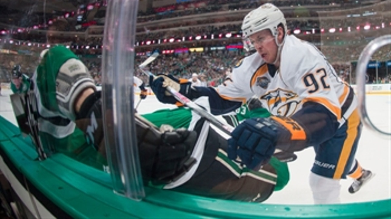Late push from Stars hands Preds difficult road loss