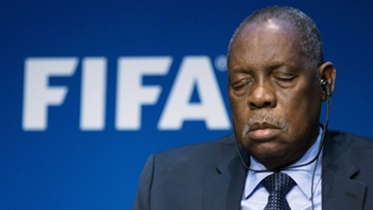 Did FIFA acting president Issa Hayatou fall asleep at press conference?