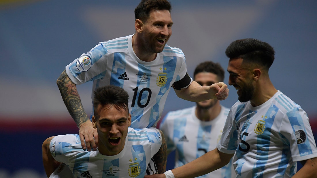 Messi sets up Lautaro Martínez as Argentina takes early 1-0 lead over Colombia