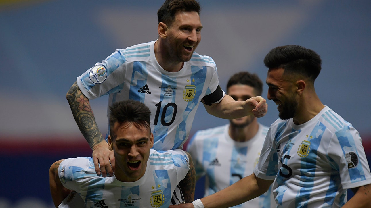 Messi sets up Lautaro Martínez as Argentina takes early 1-0 lead over Colombia
