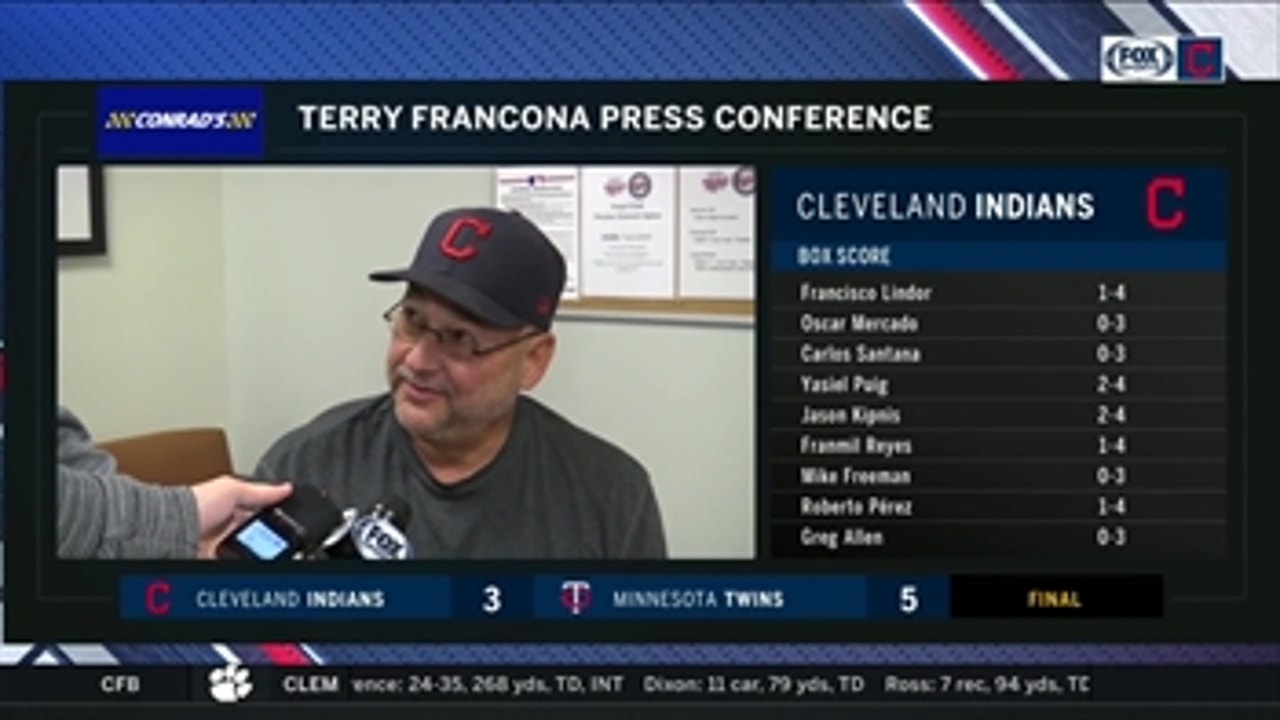 Terry Francona sums up loss to Minnesota