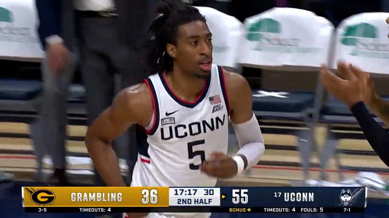 UConn dominates Grambling State, 88-59