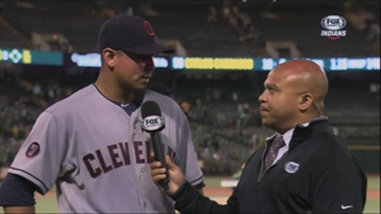Carlos Carrasco throws a two-hitter
