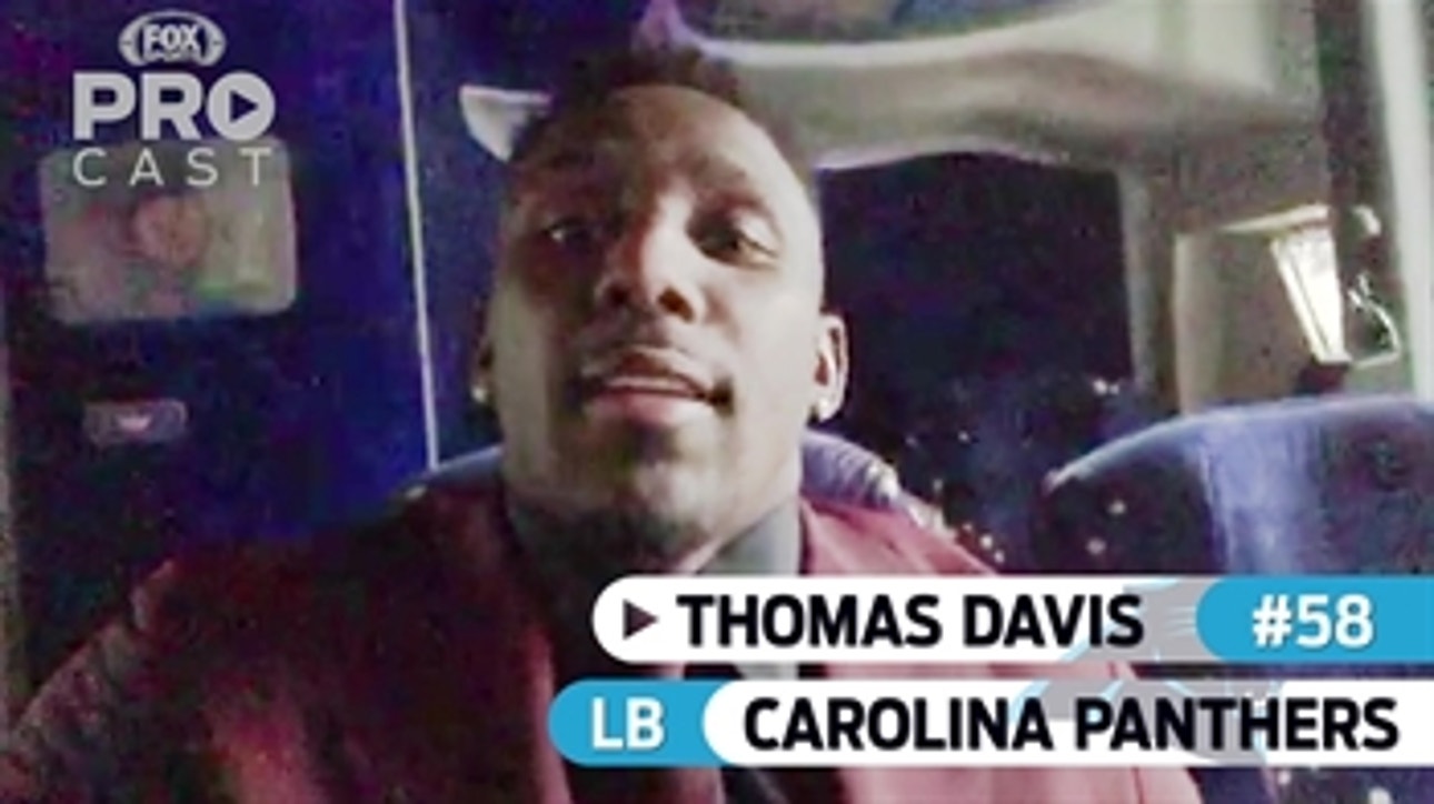 Panthers LB Thomas Davis is en route to TNF and he's ready to go