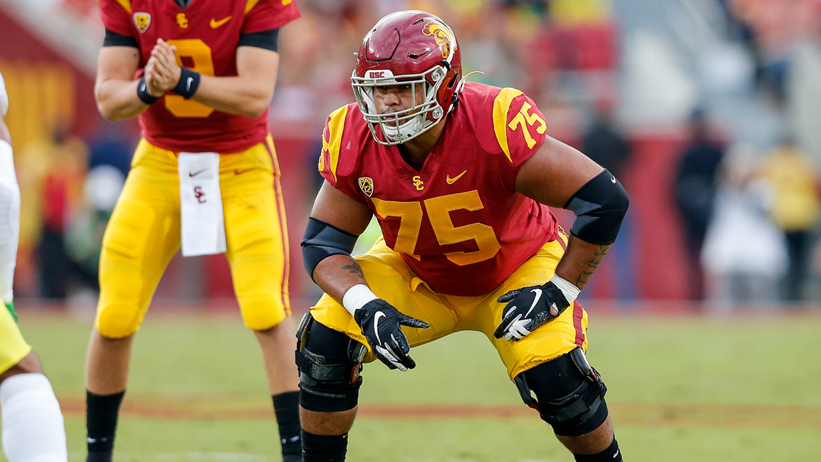 Jets trade up for USC OL Alijah Vera-Tucker with the 14th overall pick