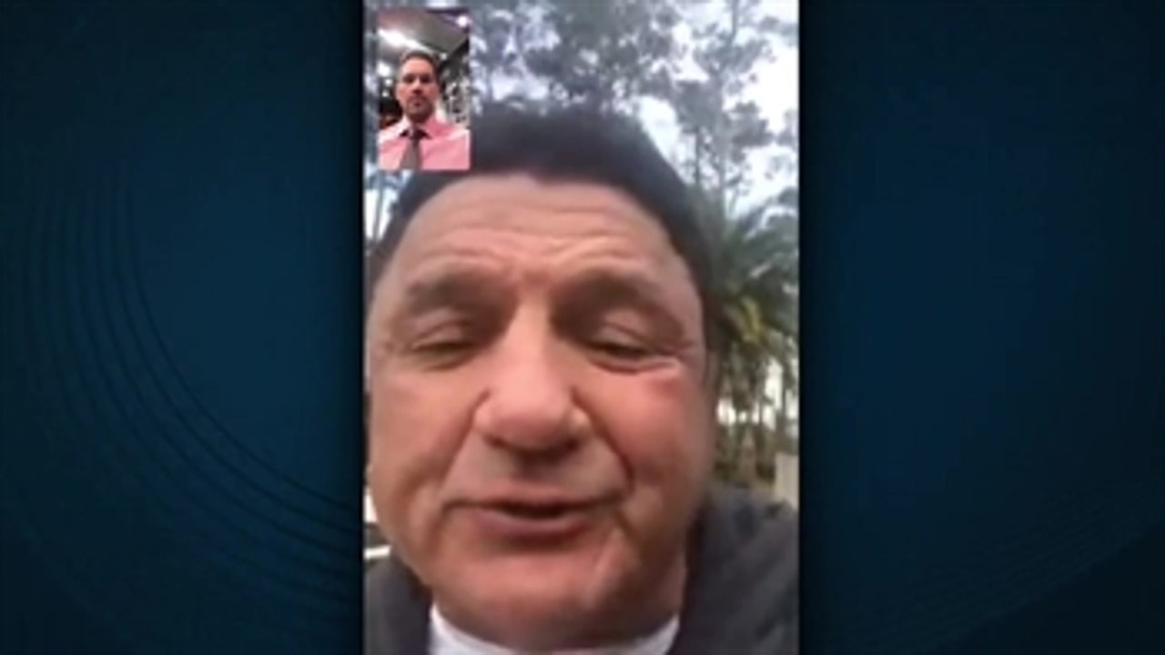 Coach O talks with Matt Leinart ahead of LSU's College Football Playoff clash