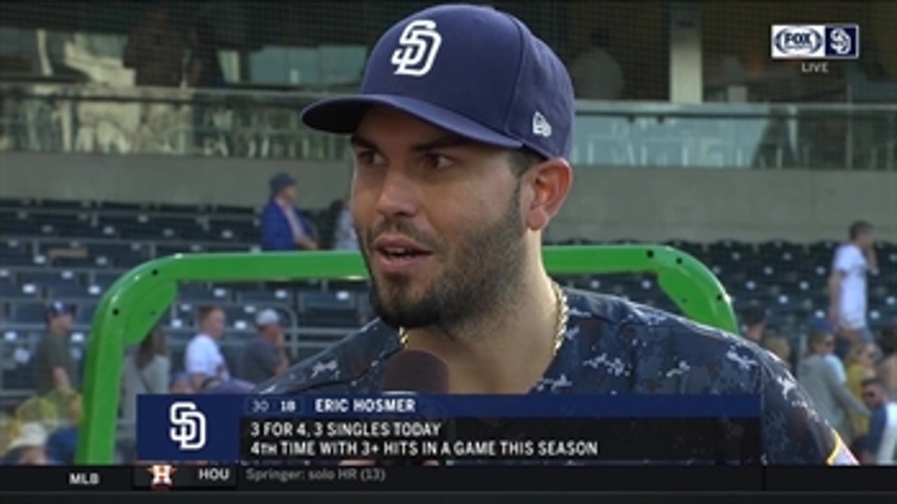 Eric Hosmer goes 3 for 4 in the Padres' win