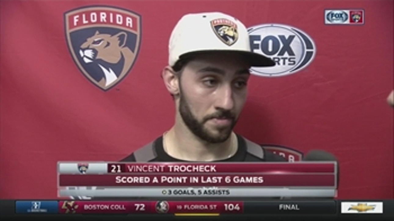 Vincent Trocheck details Panthers' furious final minute of win