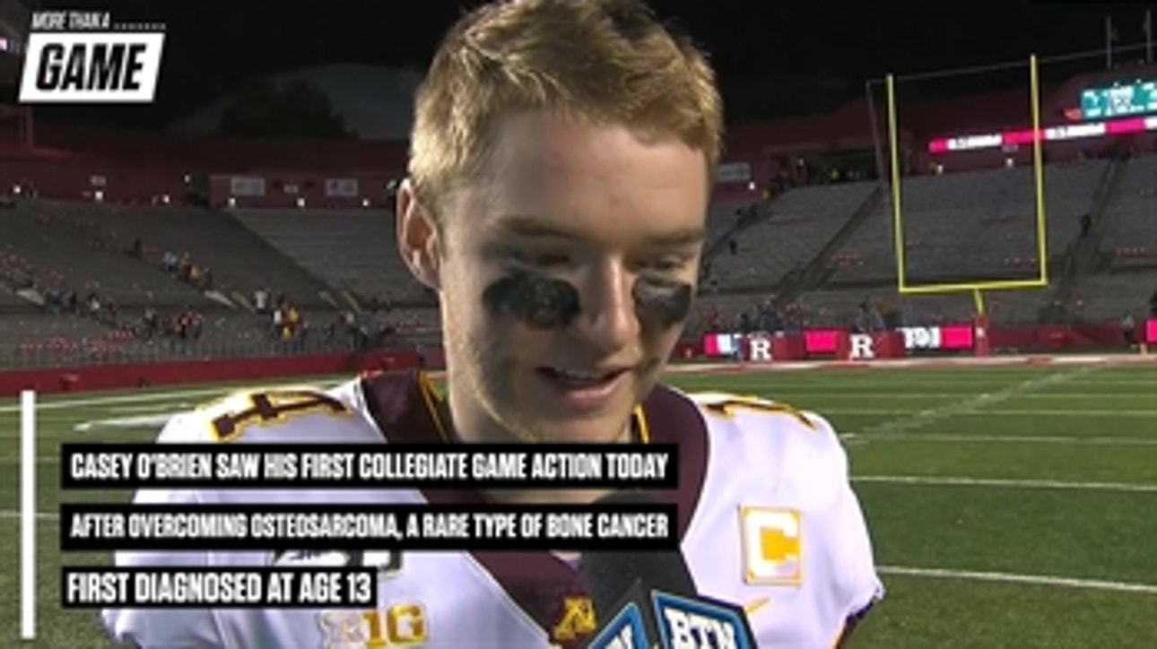 Four-time cancer survivor Casey O'Brien takes first collegiate snaps for Minnesota