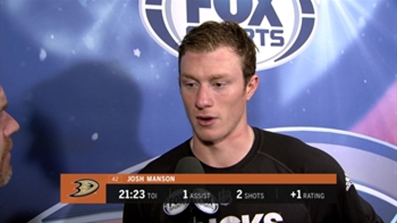 Ducks Live: Josh Manson 'Winning special teams tonight won us the game'