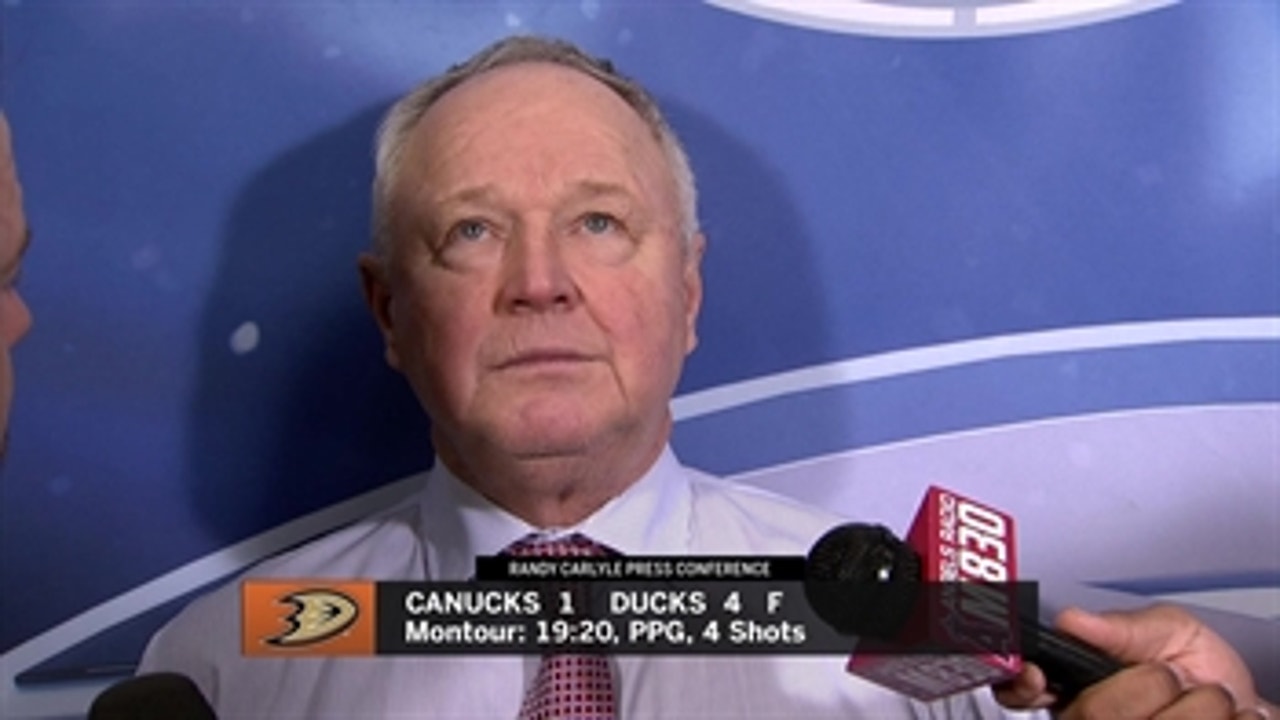 Randy Carlyle talks Ducks 4-1 win over Canucks