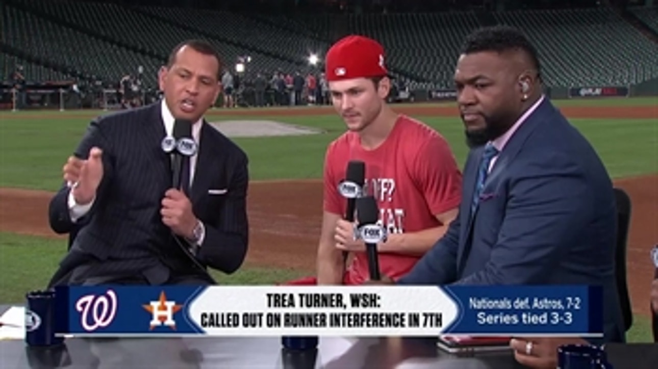 Trea Turner joins MLB on FOX crew at the desk following Game 6 win