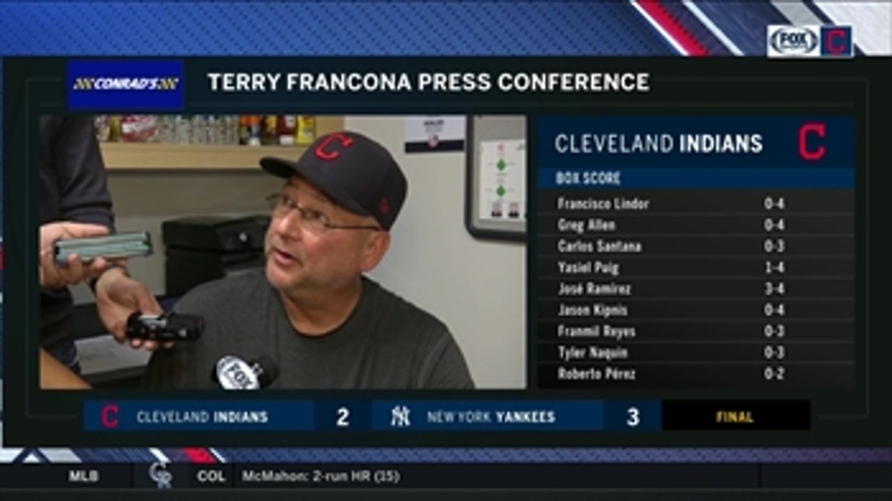 Terry Francona was proud of Aaron Civale for keeping Indians close