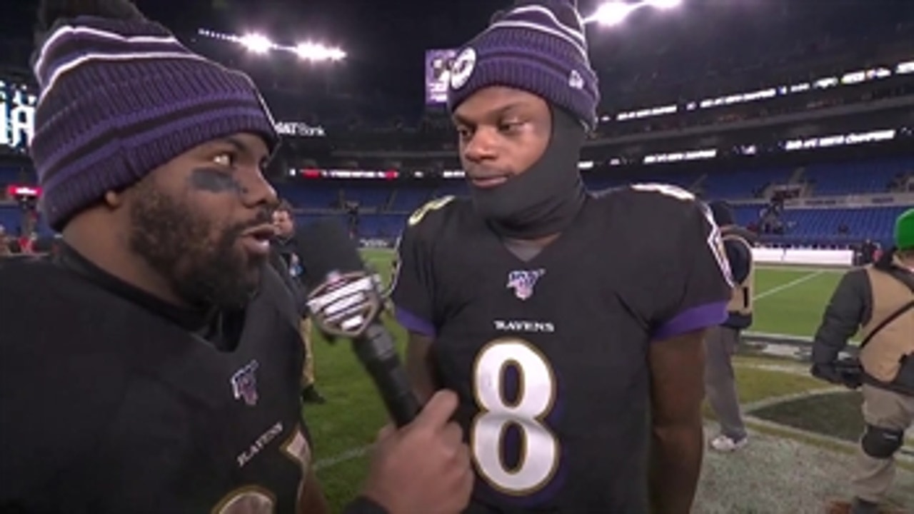 Mark Ingram hypes up Lamar Jackson after his big day against Jets