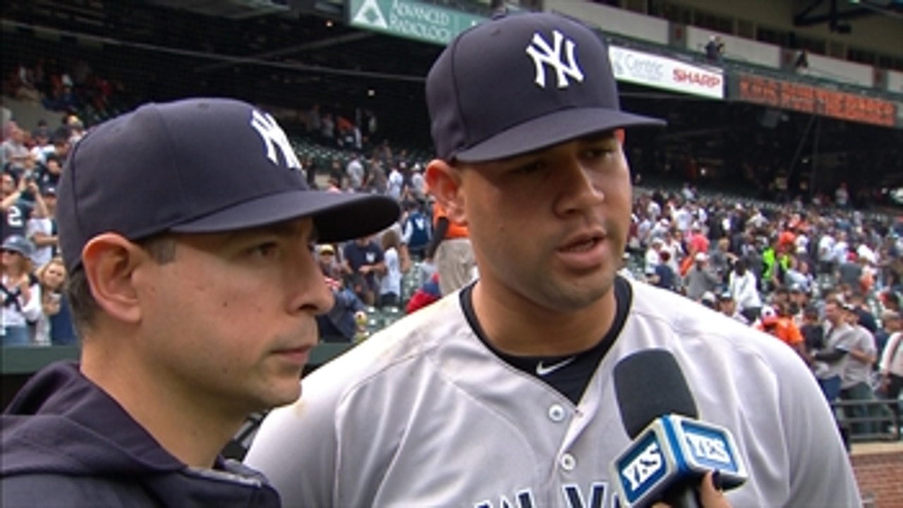 Gary Sanchez says he's happy to be making progress at the plate after 3 home run game