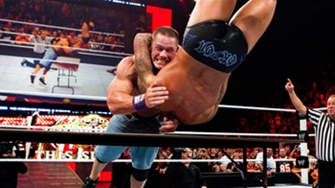 John Cena vs. Randy Orton - Tables Match: Raw, Sept. 13, 2010 (Full Match)