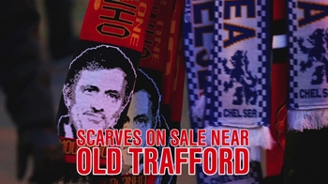 Mourinho scarves on sale outside of Old Trafford