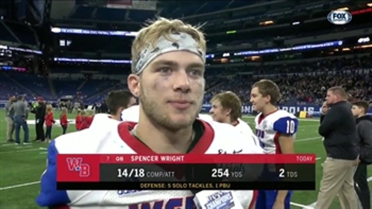 Spencer Wright: 'It's amazing after winning state title