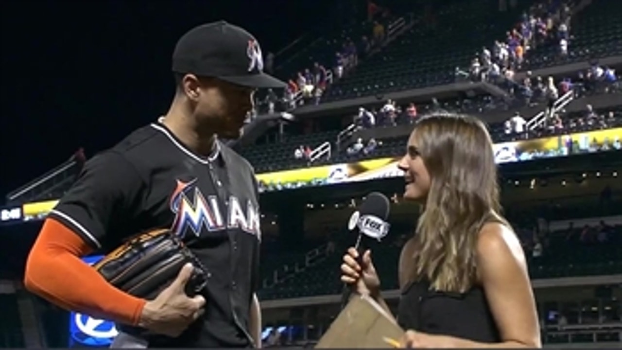 Giancarlo Stanton on big night: Just trying to stay on top of the ball