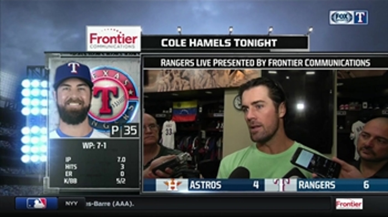 Cole Hamels talks 6-4 win over Houston