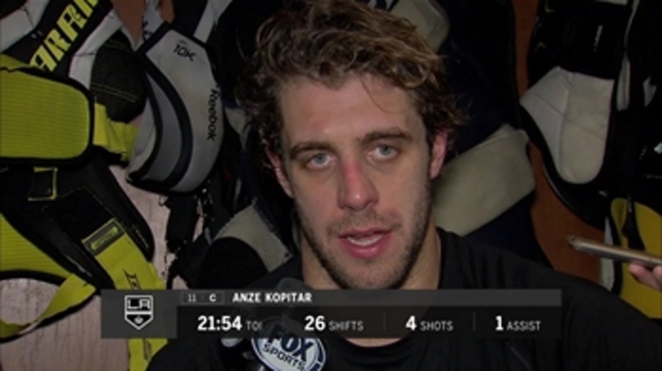Anze Kopitar 'We just have to check a little bit better and not give them all the opportunities they had'