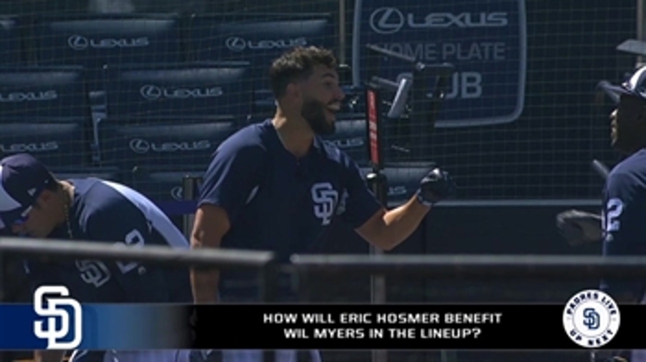 How will Eric Hosmer benefit Wil Myers in the lineup?