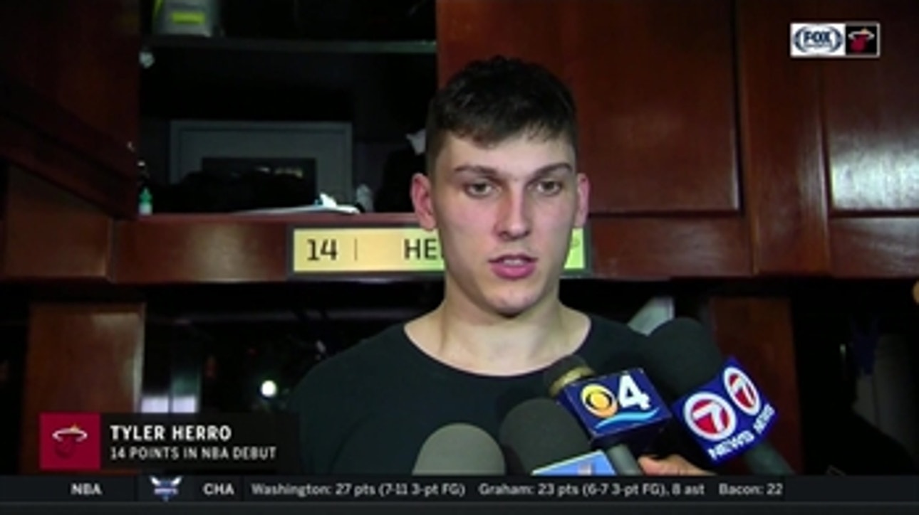 Tyler Herro on his 14-point NBA debut: 'I treated it like another day of basketball'